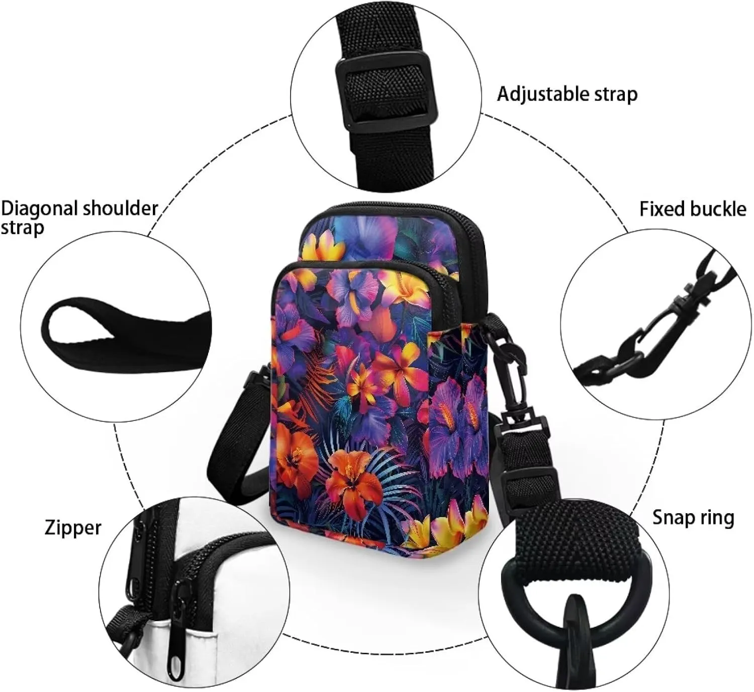 Small Sling Bag Crossbody Bags for Women Men Anti Theft