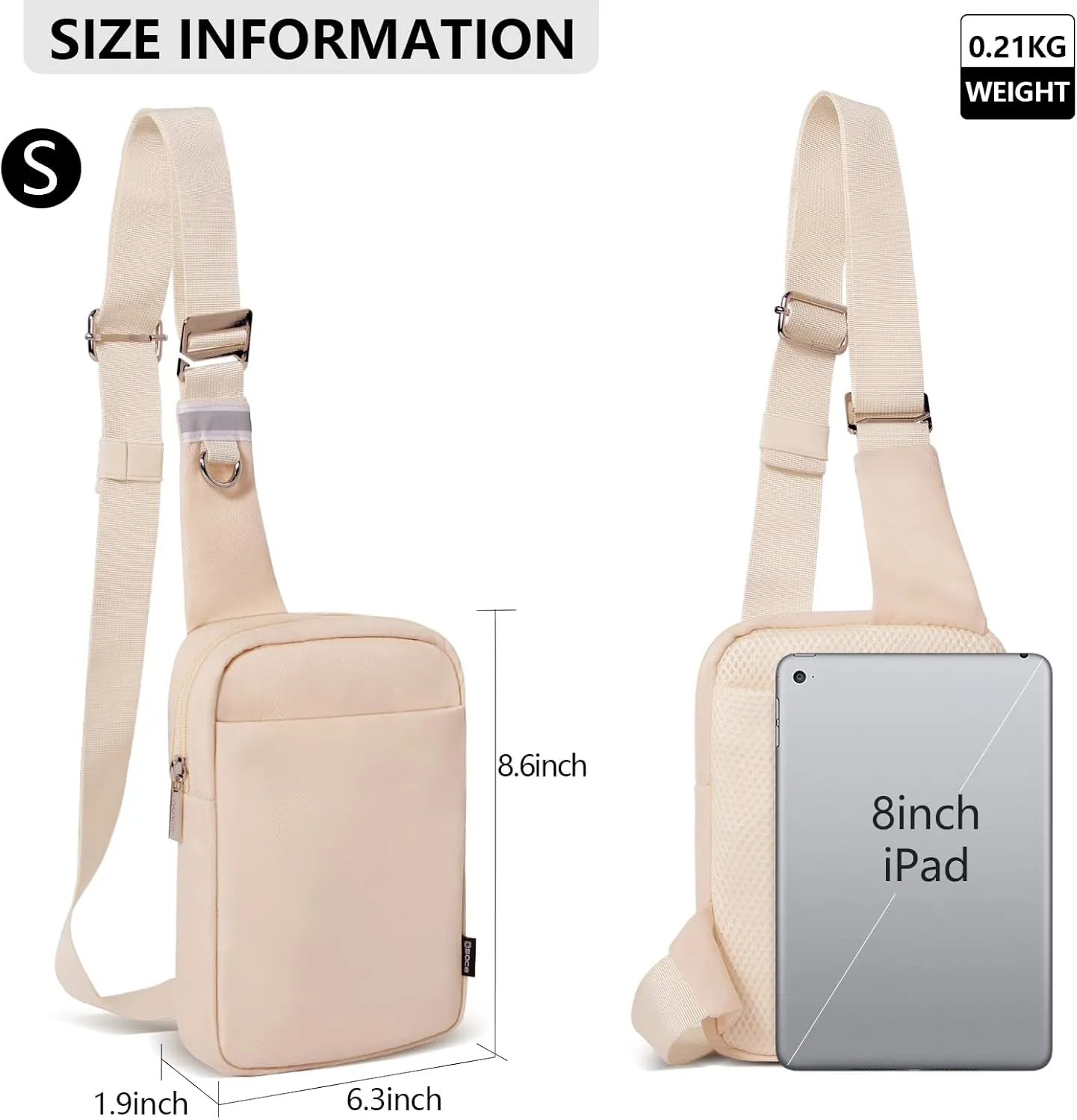 Small Sling Bag for Men and Women with RFID Pocket, Anti Theft Crossbody Chest Bag Casual Travel Bag for Hiking