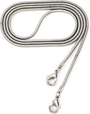 Small Square Copper Purse Shoulder Cross Body Handbag Bag Chains Strap Replacement(Silver, 47'')
