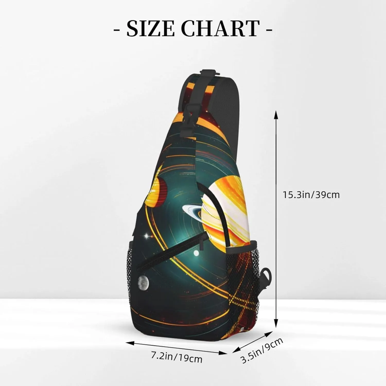 Solar System Jupiter Saturn Sling Backpack,Men Cross Chest Bag Diagonally,Shoulder Bag For Outdoor Travel Cycling Bag