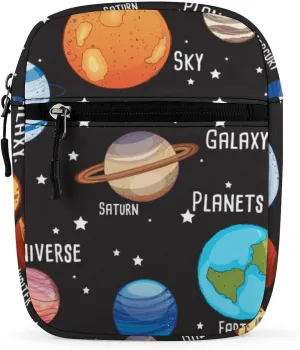 Solar System Planet Casual Crossbody Bags for Women Men Mini Sling Purse Shoulder Messenger Bag