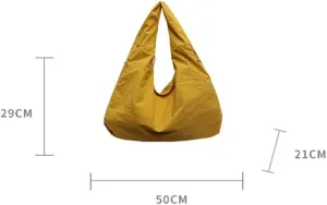 Solid Color Draped Tote Bag for Woman Large Capacity Shoulder Bag Versatile Slouchy Hobo Bag Travel Sport Everyday Use