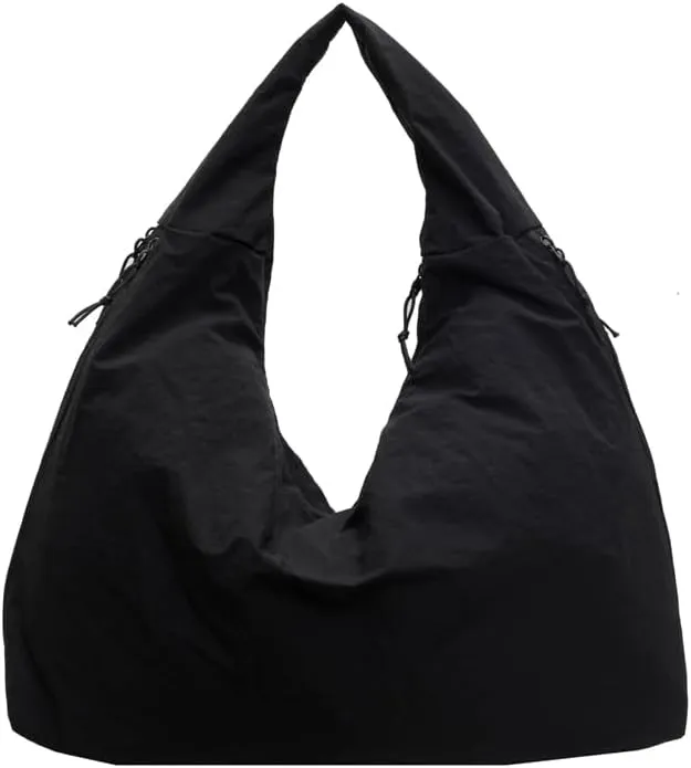 Solid Hobo Shoulder Bag Large Tote Bags For Women Soft Slouchy Handbag Trendy Purse Work Travel