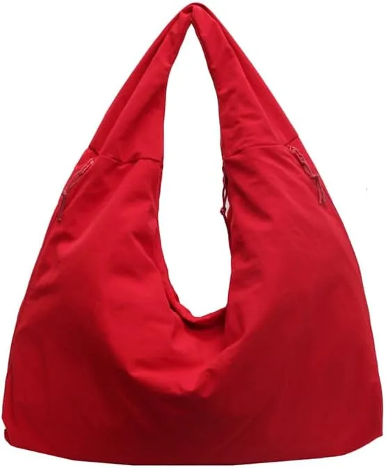 Solid Hobo Shoulder Bag Large Tote Bags For Women Soft Slouchy Handbag Trendy Purse Work Travel