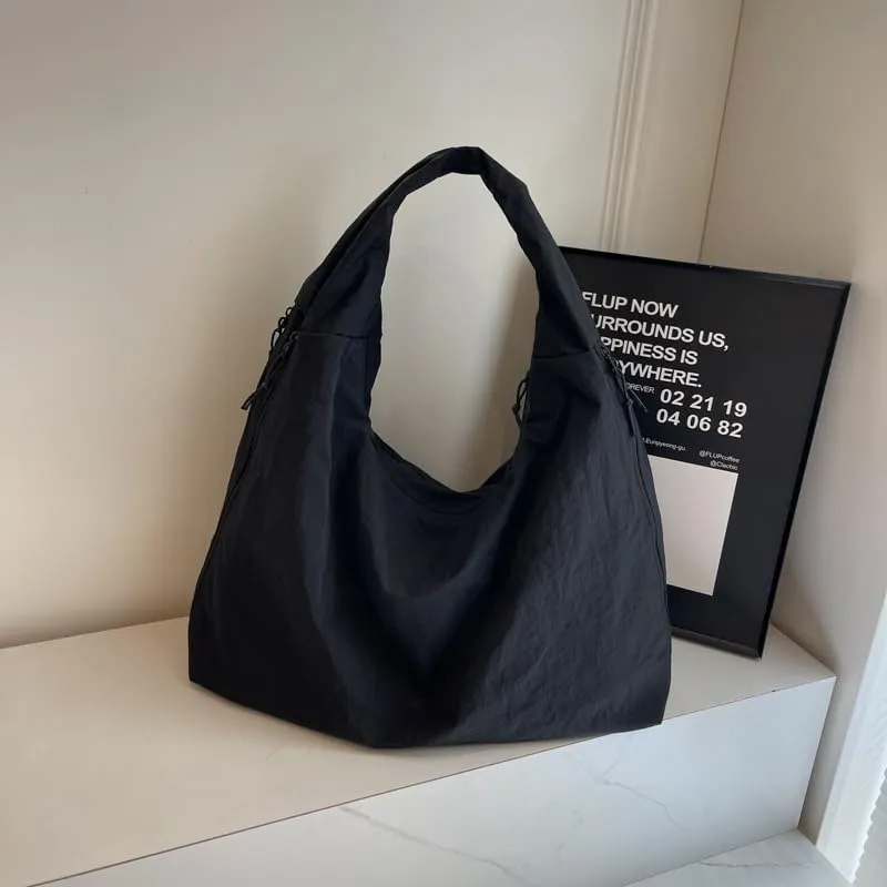Solid Hobo Shoulder Bag Large Tote Bags For Women Soft Slouchy Handbag Trendy Purse Work Travel