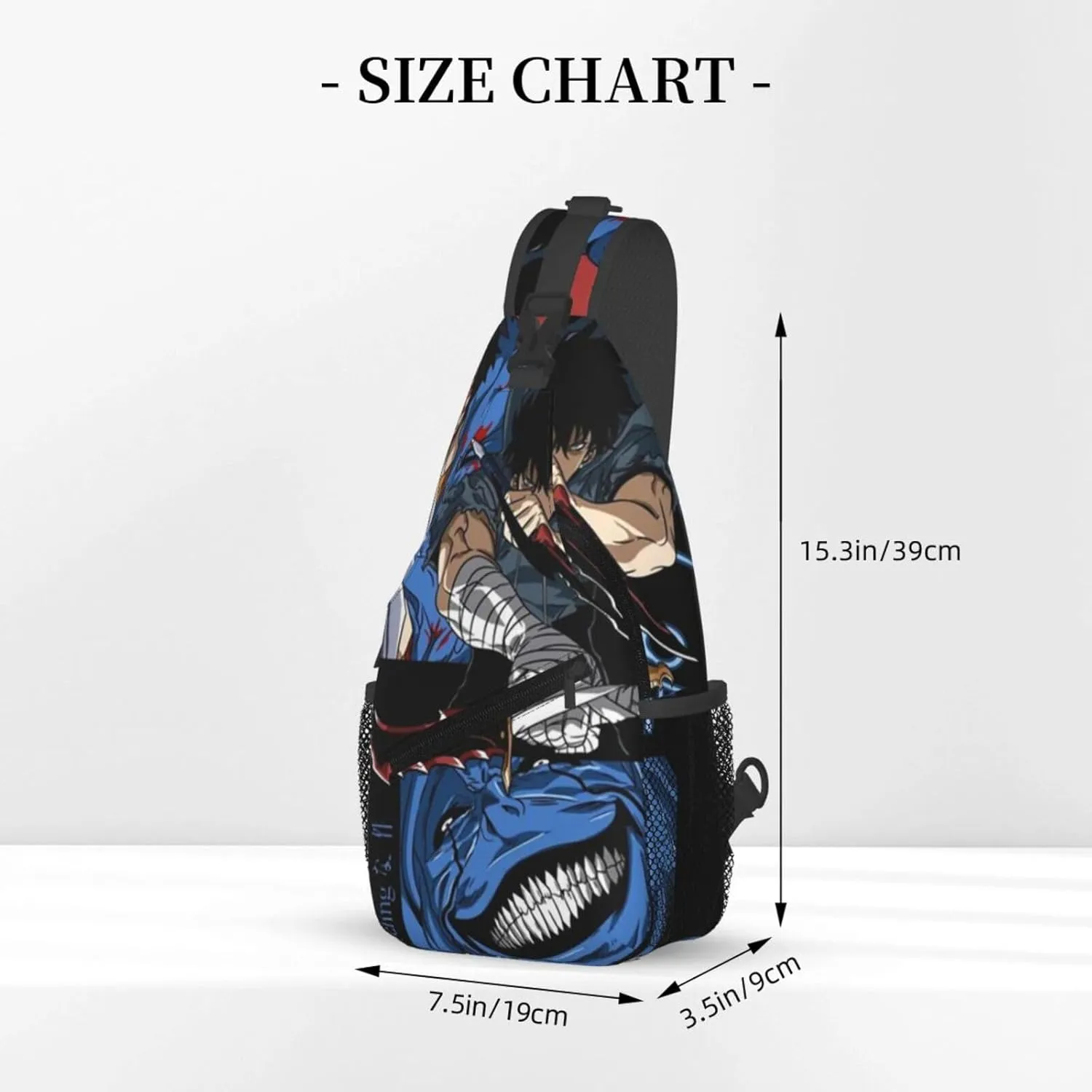 Solo Manga Leveling Crossbody Sling Backpack Sling Bag Multipurpose Travel Hiking Chest Bag Daypack for Women Men