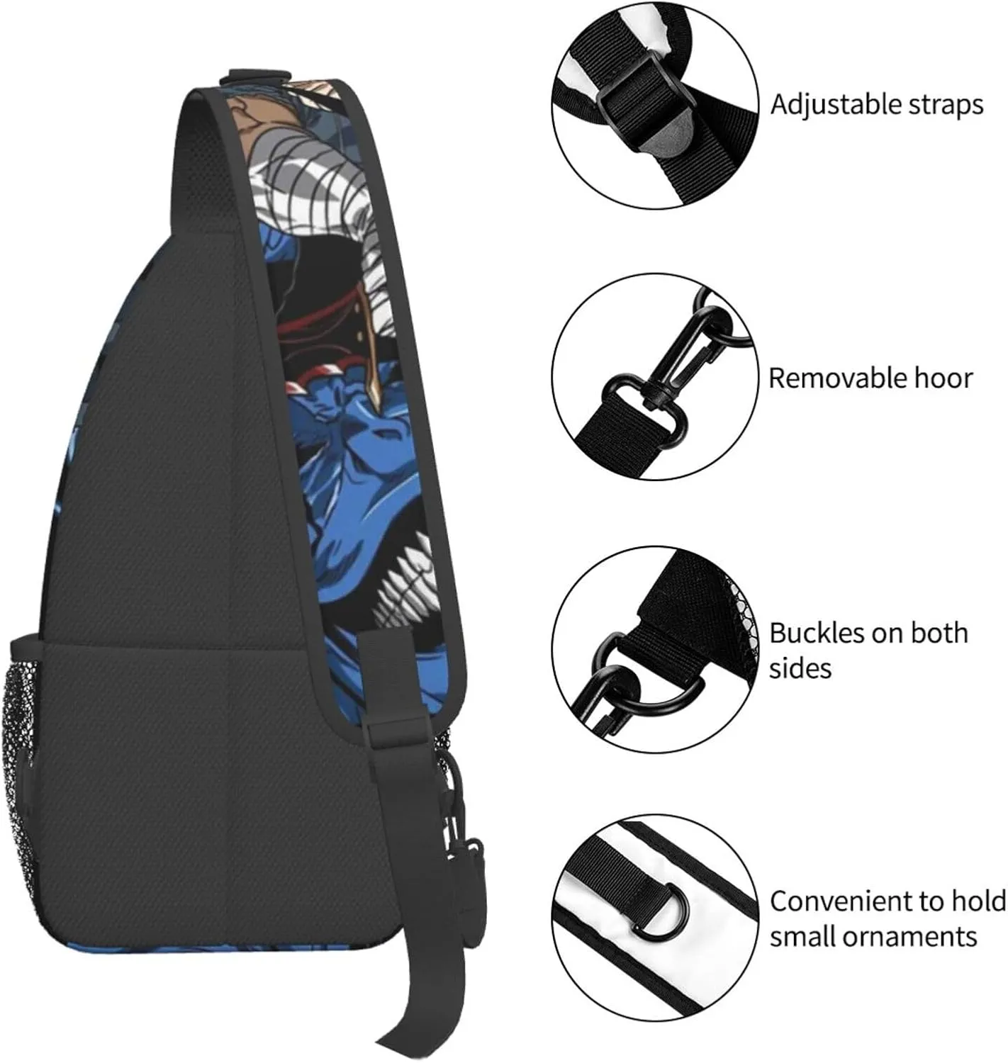 Solo Manga Leveling Crossbody Sling Backpack Sling Bag Multipurpose Travel Hiking Chest Bag Daypack for Women Men