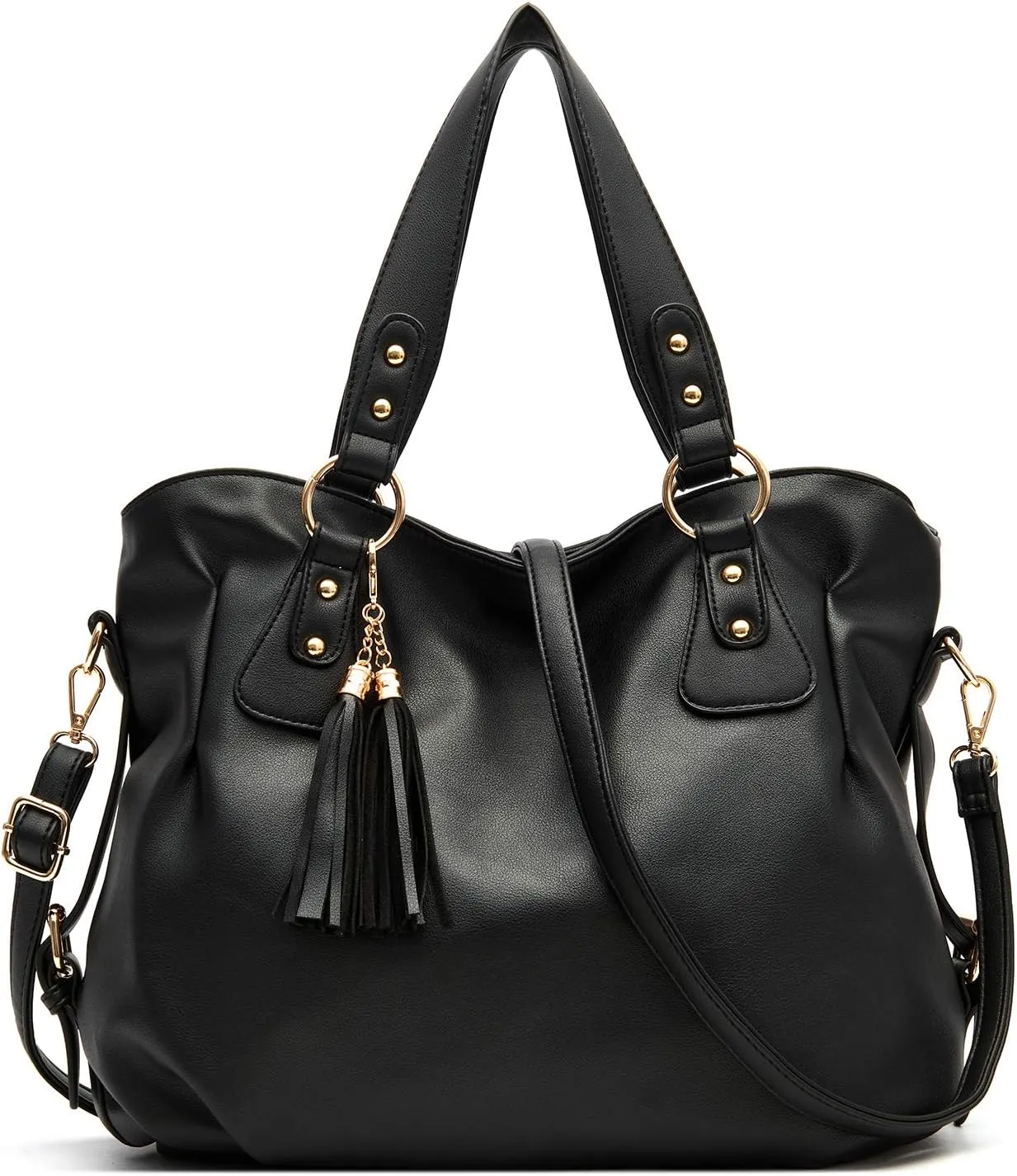 Soperwillton Fashion Handbag for Women Shoulder Bag Top Handle Satchel Hobo Tote Bag Purse Set 4pcs