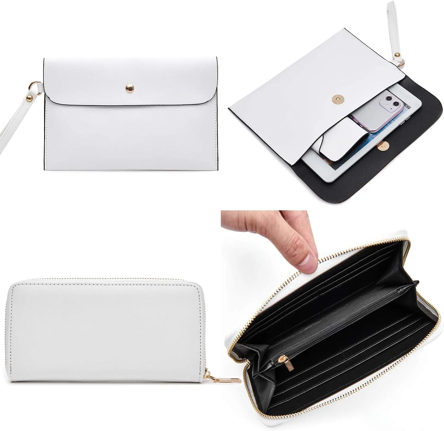 Soperwillton Handbag for Women Wallet Tote Bag Shoulder Bags Top Handle Satchel 5pcs Purse Set