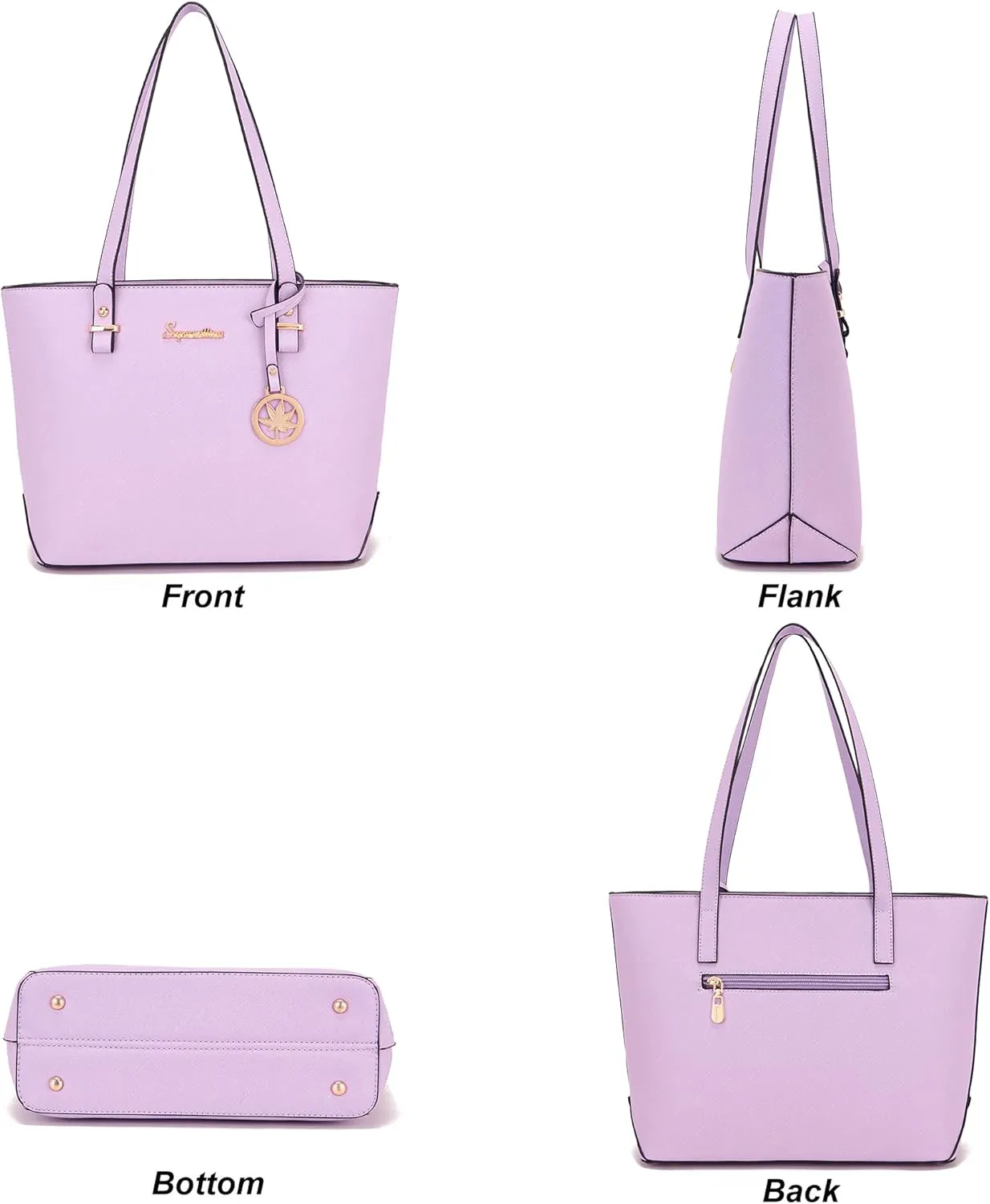 Soperwillton Handbag for Women Wallet Tote Bag Shoulder Bags Top Handle Satchel 5pcs Purse Set