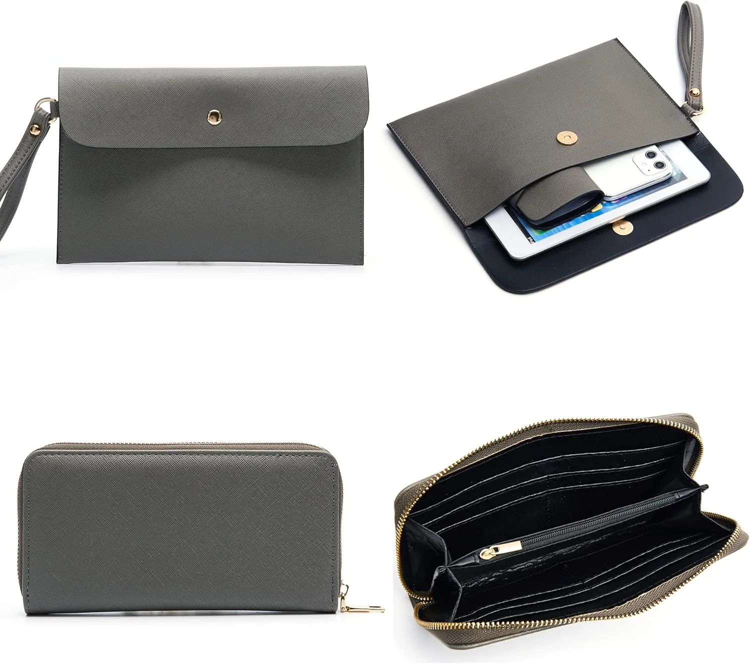 Soperwillton Handbag for Women Wallet Tote Bag Shoulder Bags Top Handle Satchel 5pcs Purse Set