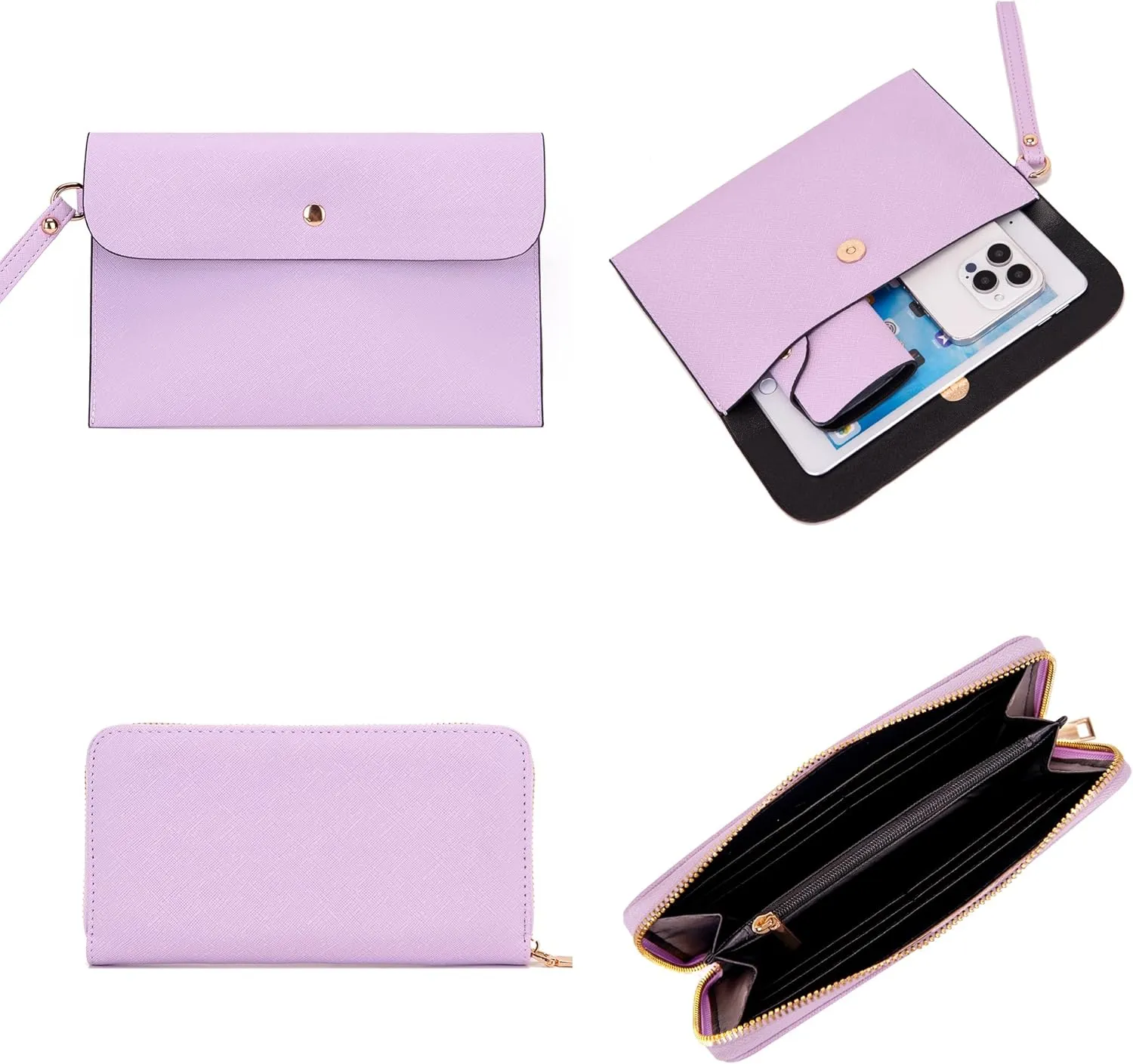 Soperwillton Handbag for Women Wallet Tote Bag Shoulder Bags Top Handle Satchel 5pcs Purse Set