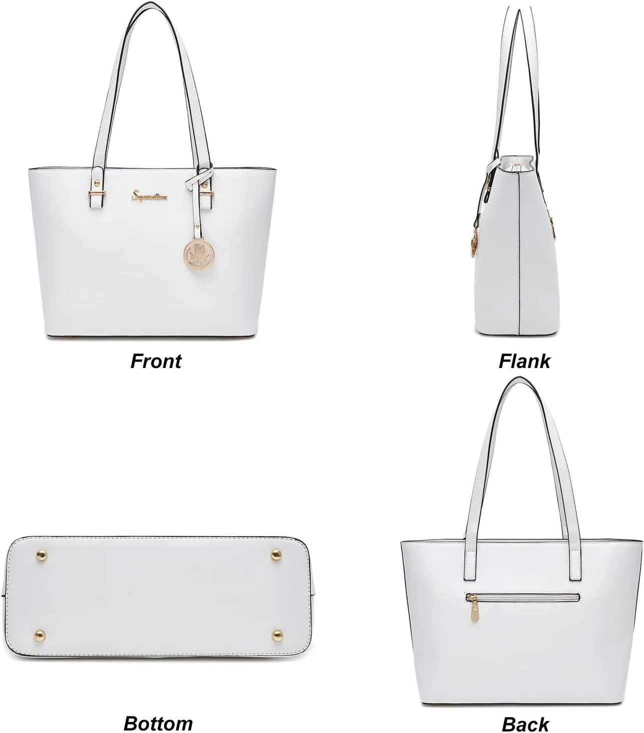 Soperwillton Handbag for Women Wallet Tote Bag Shoulder Bags Top Handle Satchel 5pcs Purse Set