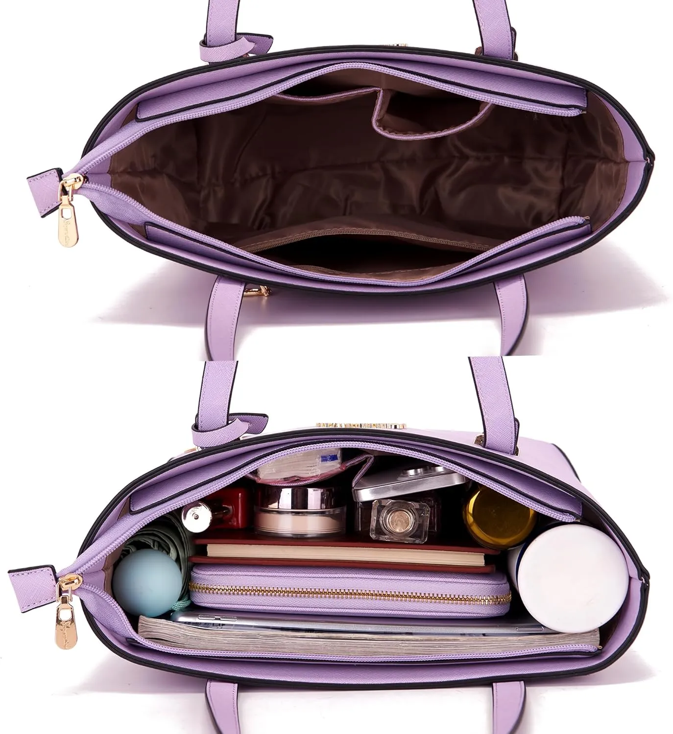 Soperwillton Handbag for Women Wallet Tote Bag Shoulder Bags Top Handle Satchel 5pcs Purse Set