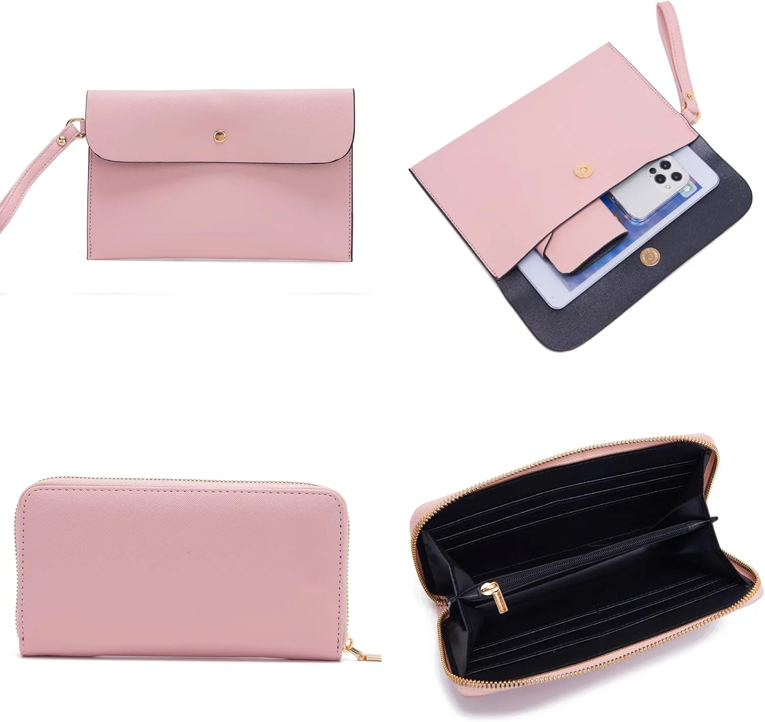 Soperwillton Handbag for Women Wallet Tote Bag Shoulder Bags Top Handle Satchel 5pcs Purse Set