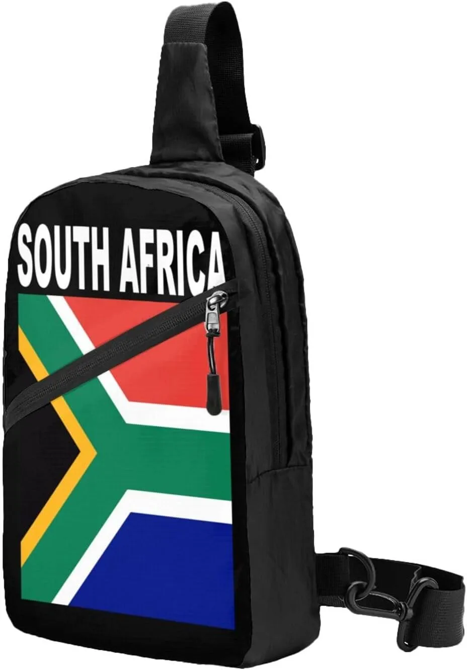 South Africa Flag Crossbody Bag Portable Sling Bags Foldable Chest Daypack Reusable Sports Shoulder Backpack Diagonally Casual Rucksack Travel Bag