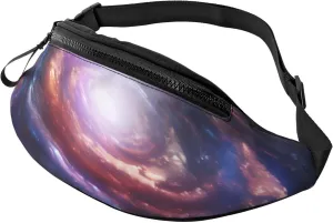 (Space Spiral Cosmic Energy) Casual Waist Bag For Men Women Adjustable Fanny Pack For Travel Running Hiking Cycling