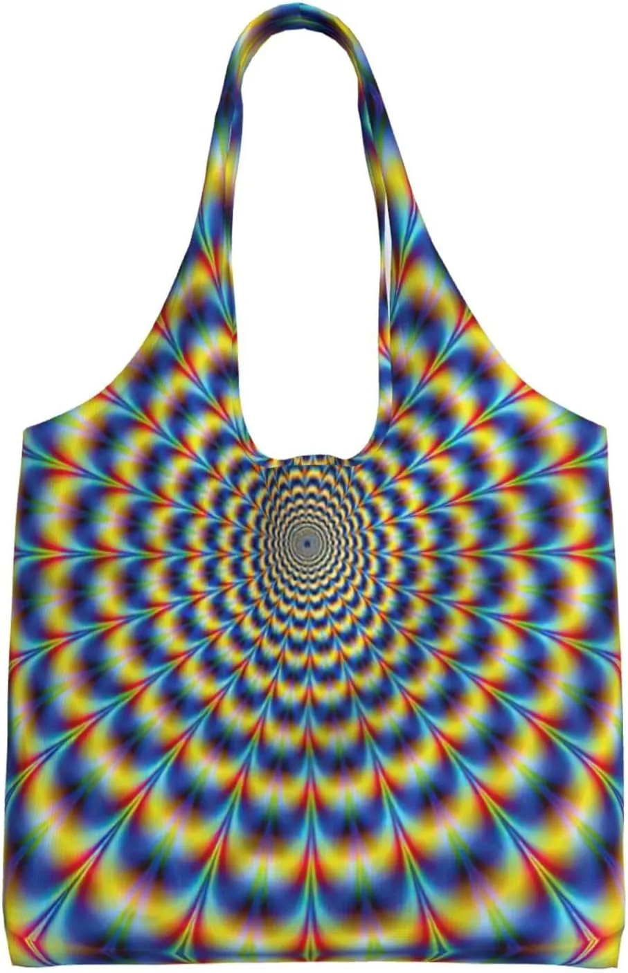 spiral optical illusion gif Print Classic Soft Grocery Cloth Bag Aesthetic Tote Bag For Beach Travel Shopping