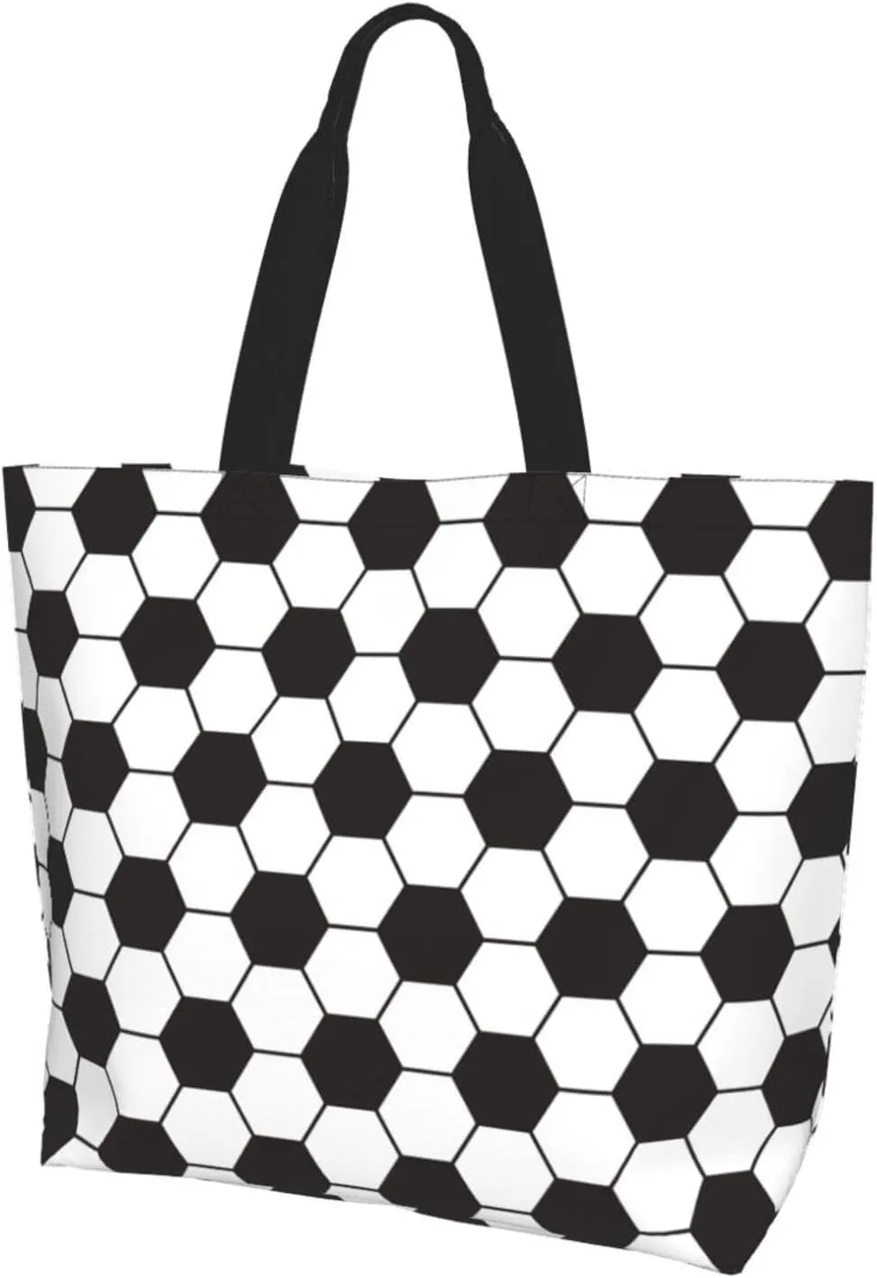 Sport Soccer Large Tote Bag Simple Casual Portable Shoulder Bags Reusable Grocery Handbag For Women Gym Travel