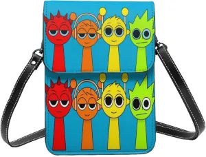 Sprunki Cell Phone Purse Crossbody Bag for Outdoor Travel Sports Camping Hiking Shoulder Bags