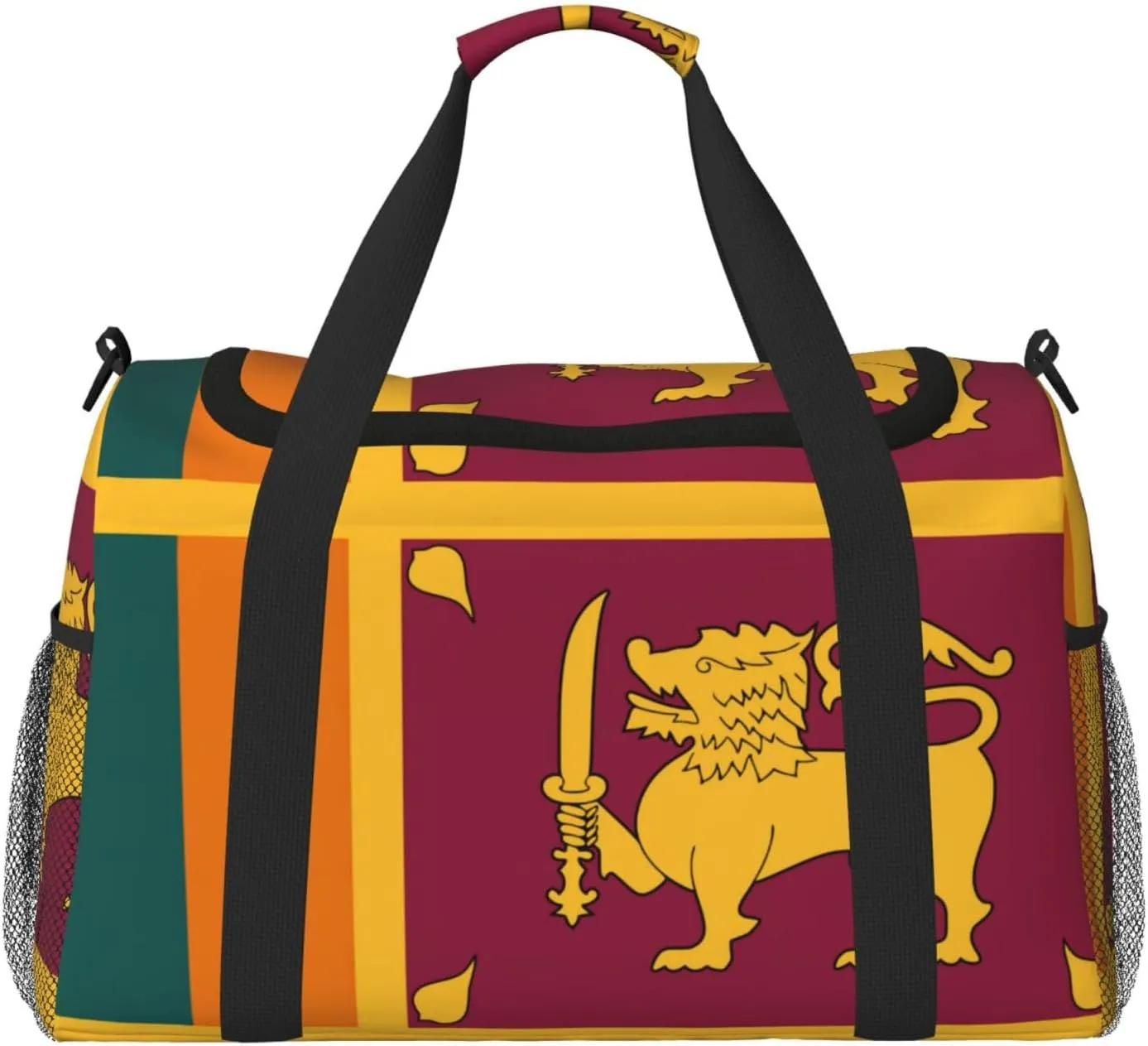 Sri Lanka Flag print Large Canvas Travel Duffel Bag Weekender Bags for Women Overnight Bag Carry On Tote Bag