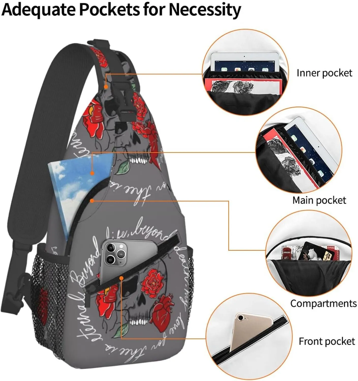 Stalking Jack The Ripper Chest Sling Bag Crossbody Shoulder Backpack Bag Gym Cycling Travel Hiking Daypack Cross Bag