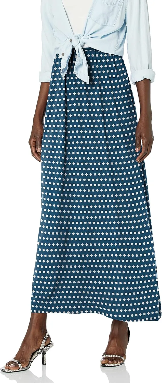 Star Vixen Women's Petite Modest Soft Dty Knit Pull-on Maxiskirt