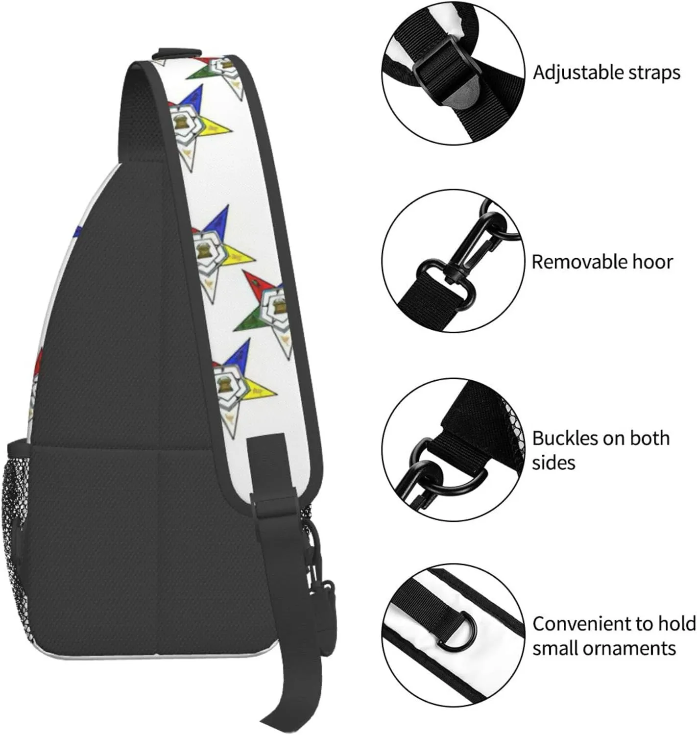 Stars Eastern Stars Crossbody Chest Bag Lightweight Sling Daypackstravel Hiking Cycling For Men Women