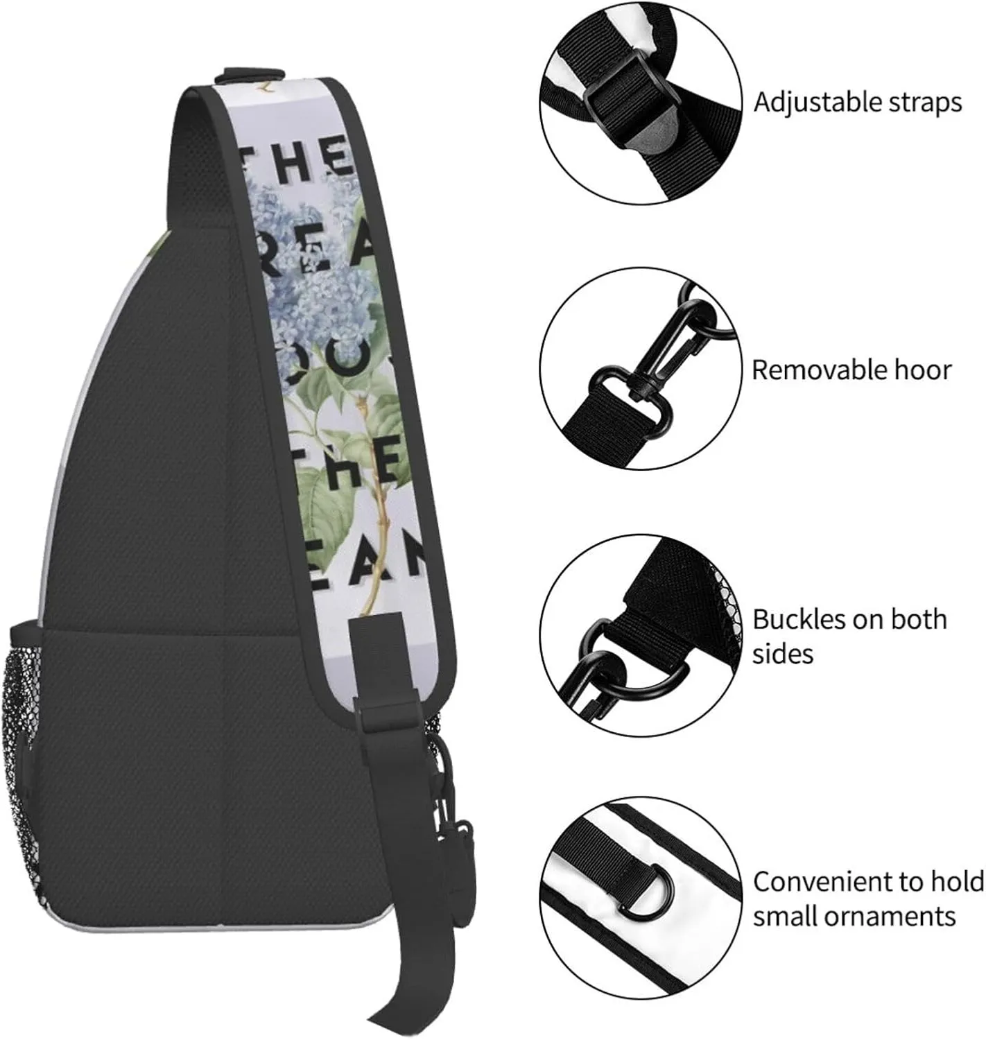 Strange The Dreamer Chest Sling Bag Crossbody Shoulder Backpack Bag Gym Cycling Travel Hiking Daypack Cross Bag