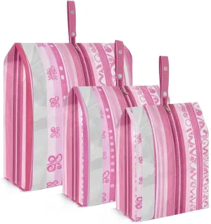 strips Rose Pink3 Piecing Packing Travel Bag Stackable Suitcase Organizer Bag Set Travel Bag Organizer Storage For Bedroom
