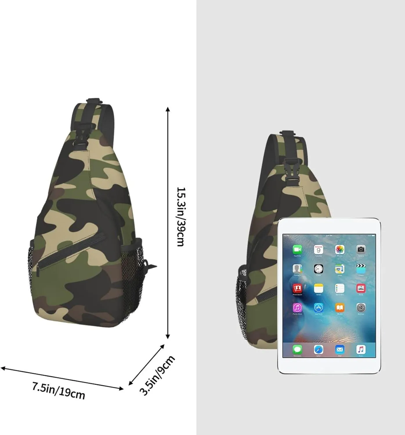 Stylish Chest Sling Bag Crossbody Shoulder Backpack Adjustable Lightweight Travel Hiking Casual Daypack Unisex