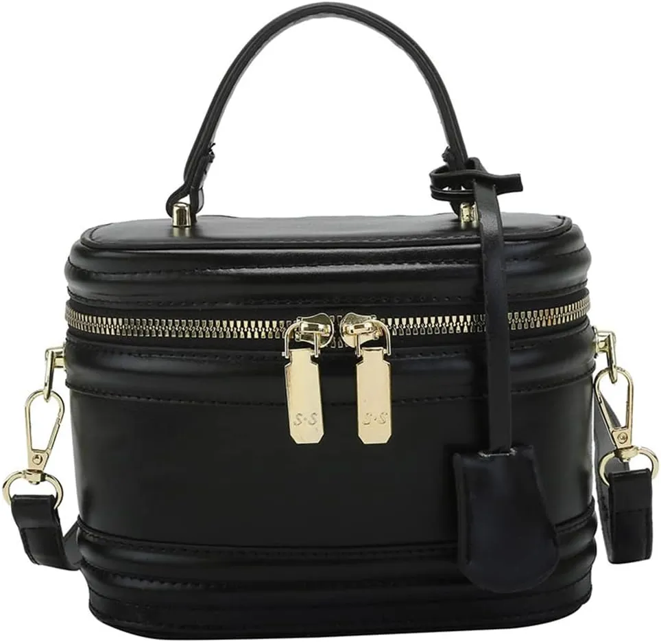 Stylish Women’s Retro Leather Bucket Satchel Crossbody Bag - White Fashion Tote Handbag