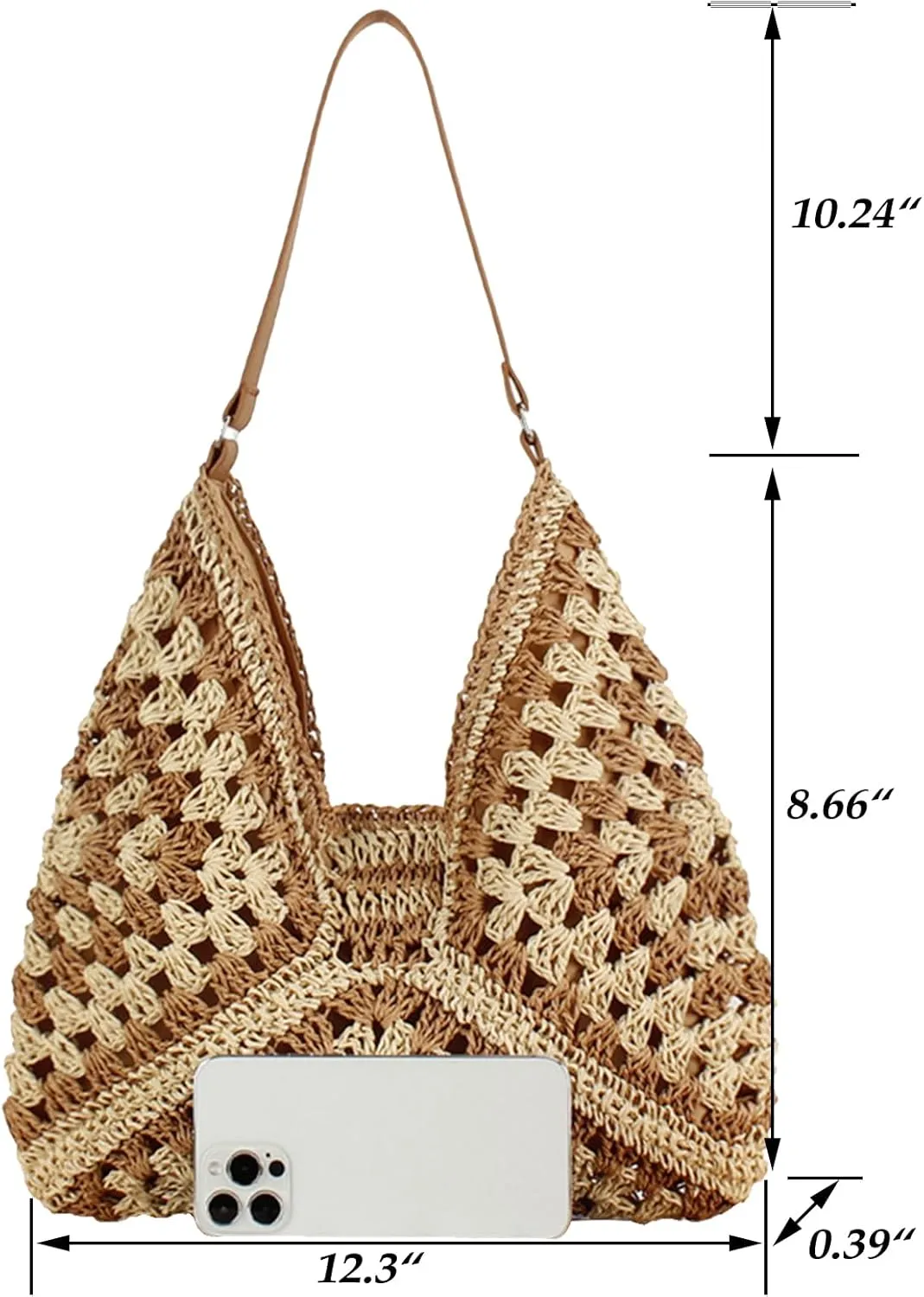 Suede purses for Women 2024 Slouchy Shoulder Bags Soft Leather hobo bag Brown Tote Handbag for Work Everyday