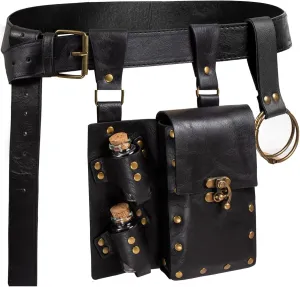 SUMGOGO Retro Belt Pouch Waist Bag Womens Fanny Pack Cellphone Holder Steampunk Medieval Renaissance Purse Costume Accessory