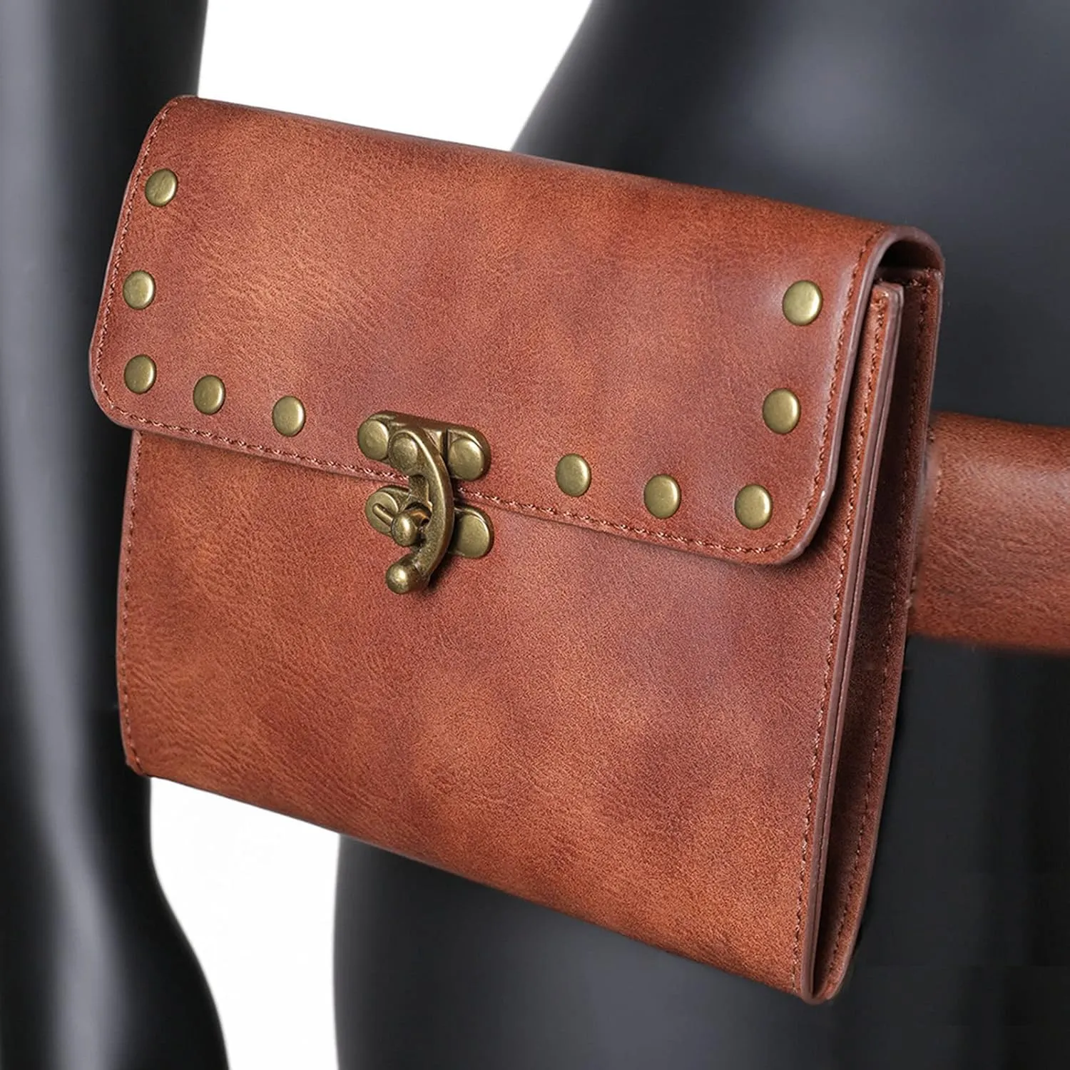 SUMGOGO Retro Belt Pouch Waist Bag Womens Fanny Pack Cellphone Holder Steampunk Medieval Renaissance Purse Costume Accessory
