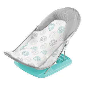 Summer Infant Deluxe Baby Bath Seat, Adjustable Support for Sink or Bathtub, Includes 3 Reclining Positions - Dashed Dots