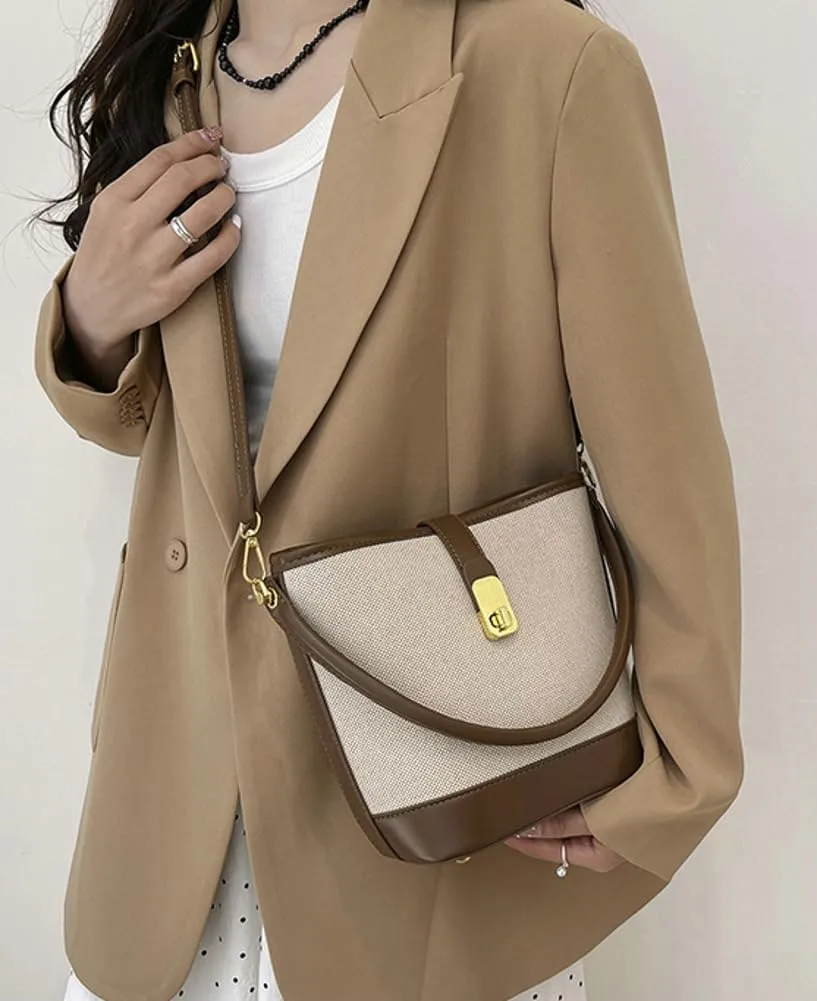 Summer Purses For Women Casual Crossbody Bags Small Bucket Bag Handbag Shoulder Bag Simple Purse Top Handle Travel Gift 2024