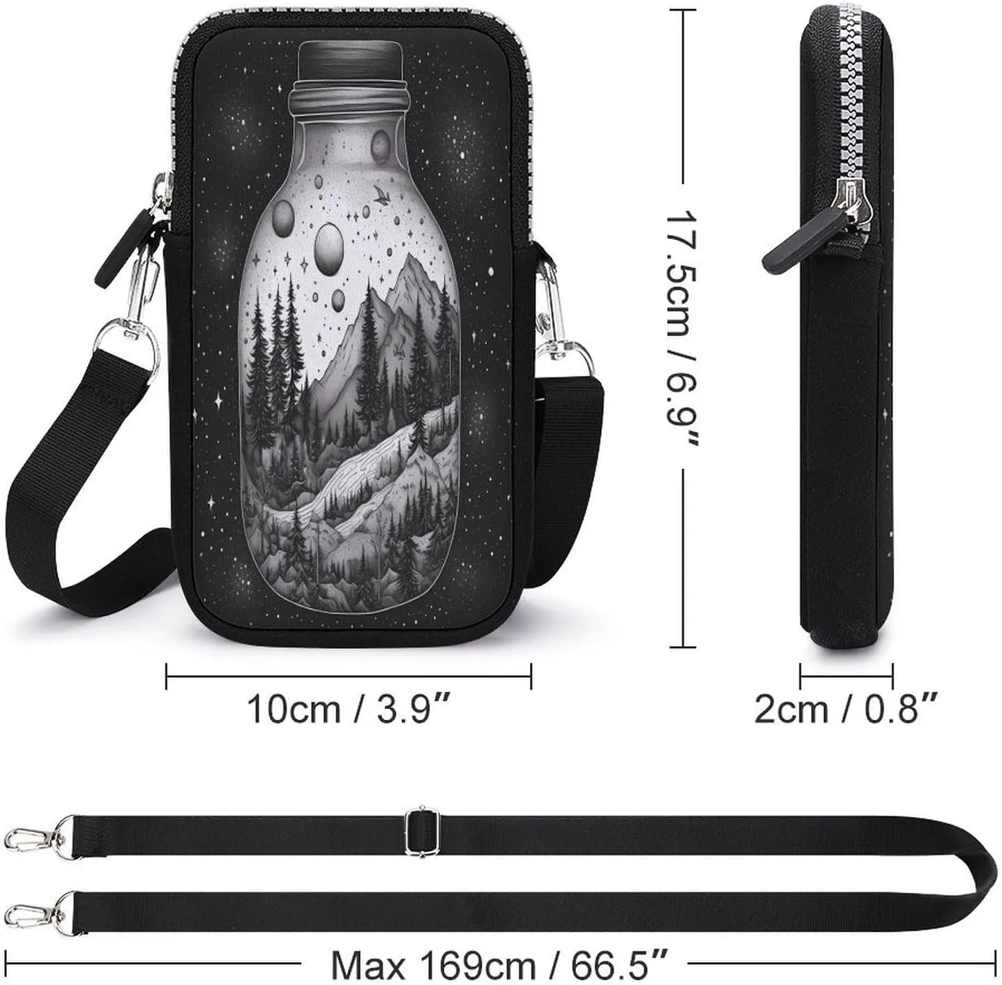Sunny Arch Small Crossbody Bag for Women,Lightweight Mini Shoulder Bag Wallet Cell Phone Purse For Running,Travel,Commuting