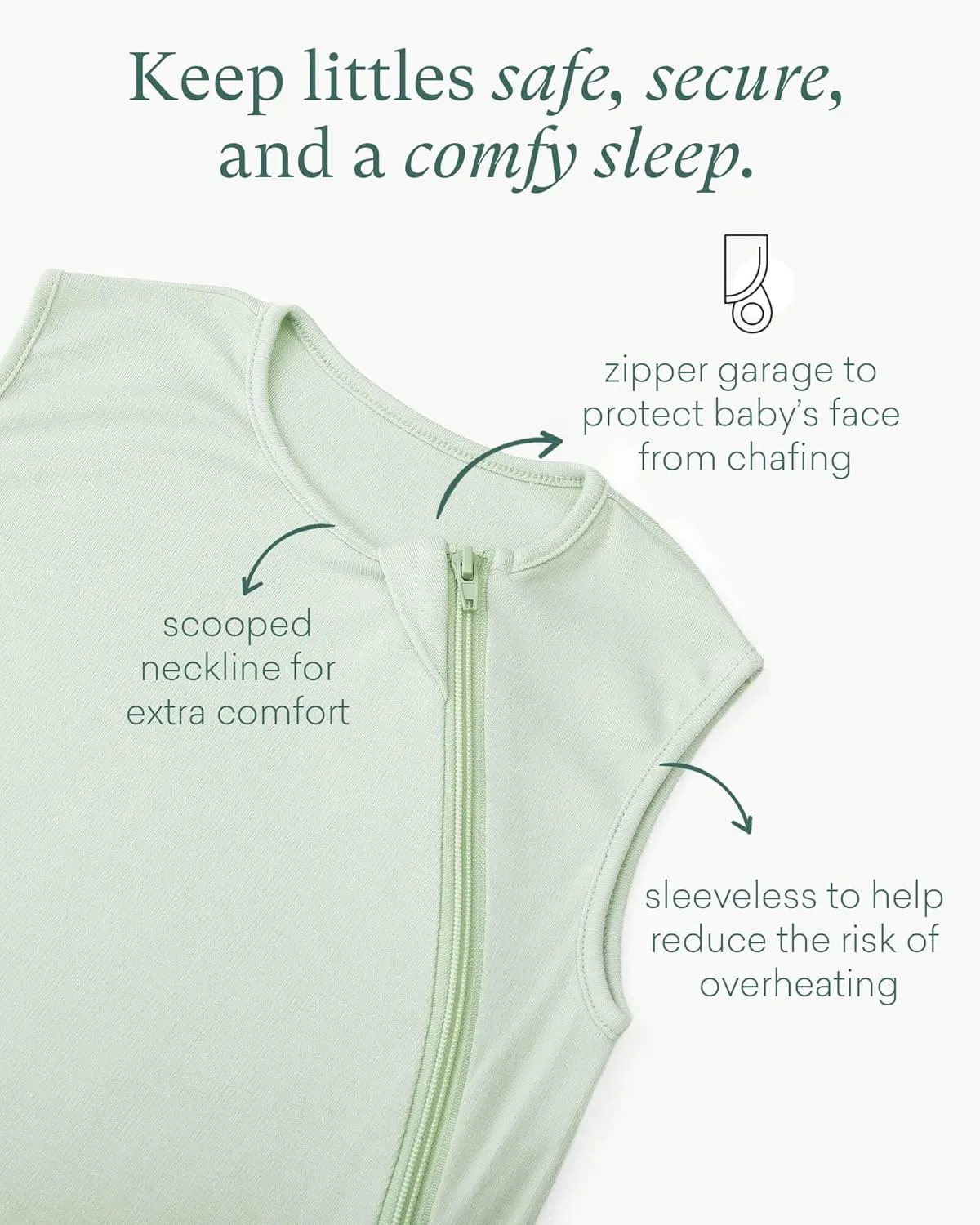 Supersoft Sleep Sack 0.5 TOG, Premium Bamboo Viscose Sleeping Bag Thin Baby Wearable Blanket 2-Way Zipper Sleep Sack