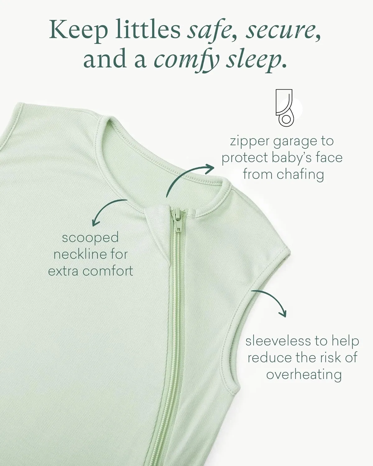 Supersoft Sleep Sack 0.5 TOG, Premium Bamboo Viscose Sleeping Bag Thin Baby Wearable Blanket 2-Way Zipper Sleep Sack