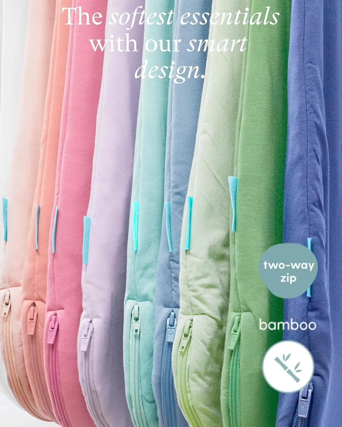 Supersoft Sleep Sack 0.5 TOG, Premium Bamboo Viscose Sleeping Bag Thin Baby Wearable Blanket 2-Way Zipper Sleep Sack