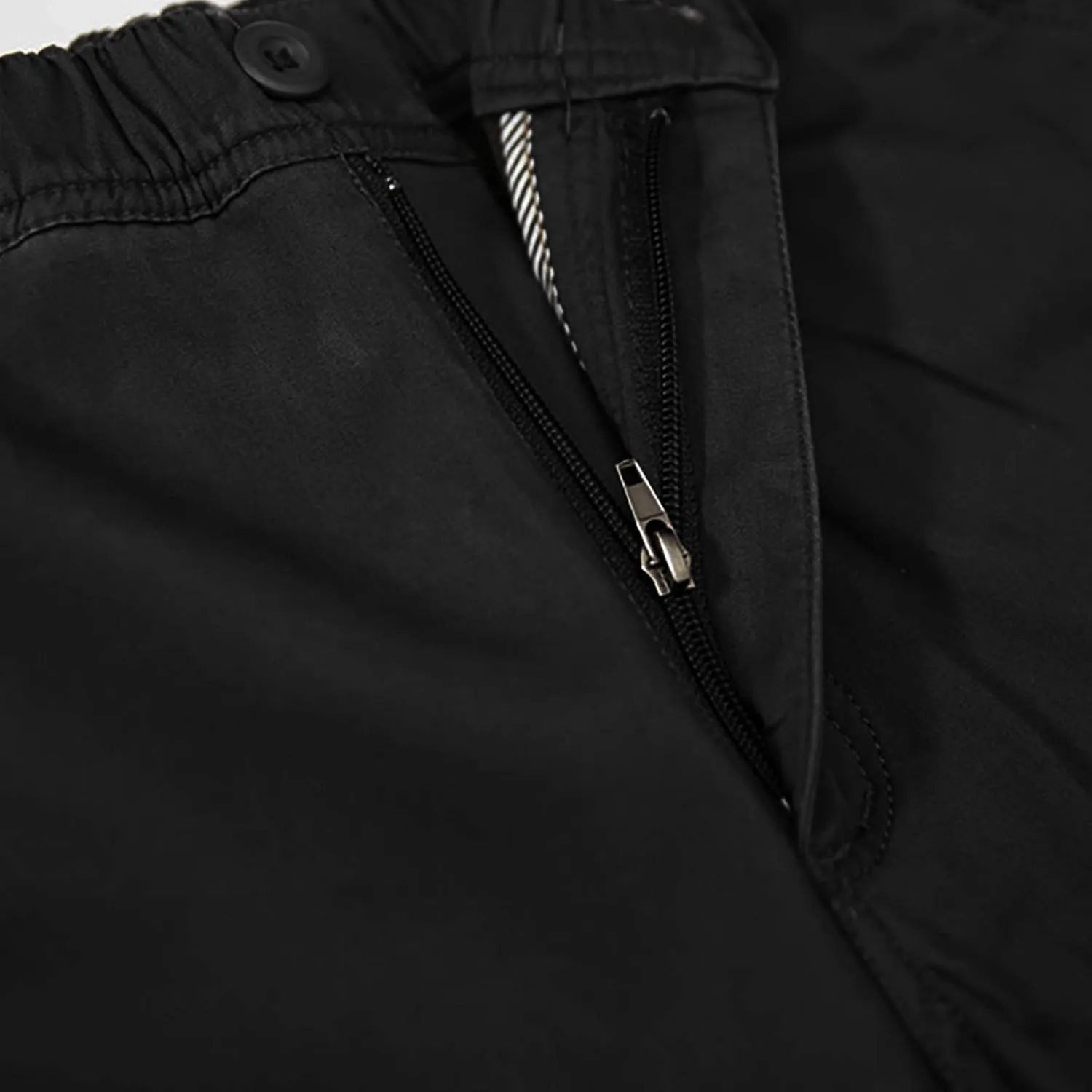 Sweatpants for Men Cotton Casual Waist Men Solid with Pockets Waist Trousers Elastic Men's Stretch Waist Cargo