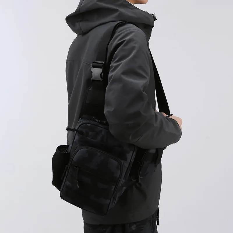Tactical Backpack Multifunctional Outdoor Large Capacity Sling Shoulder Crossbody Bag for Every Day Carry (Black-1)