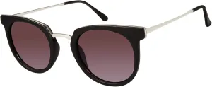 TAHARI Th713 Metal Bridged 100% Uv Protective Women's Round Sunglasses. Elegant Gifts for Her, 48 Mm