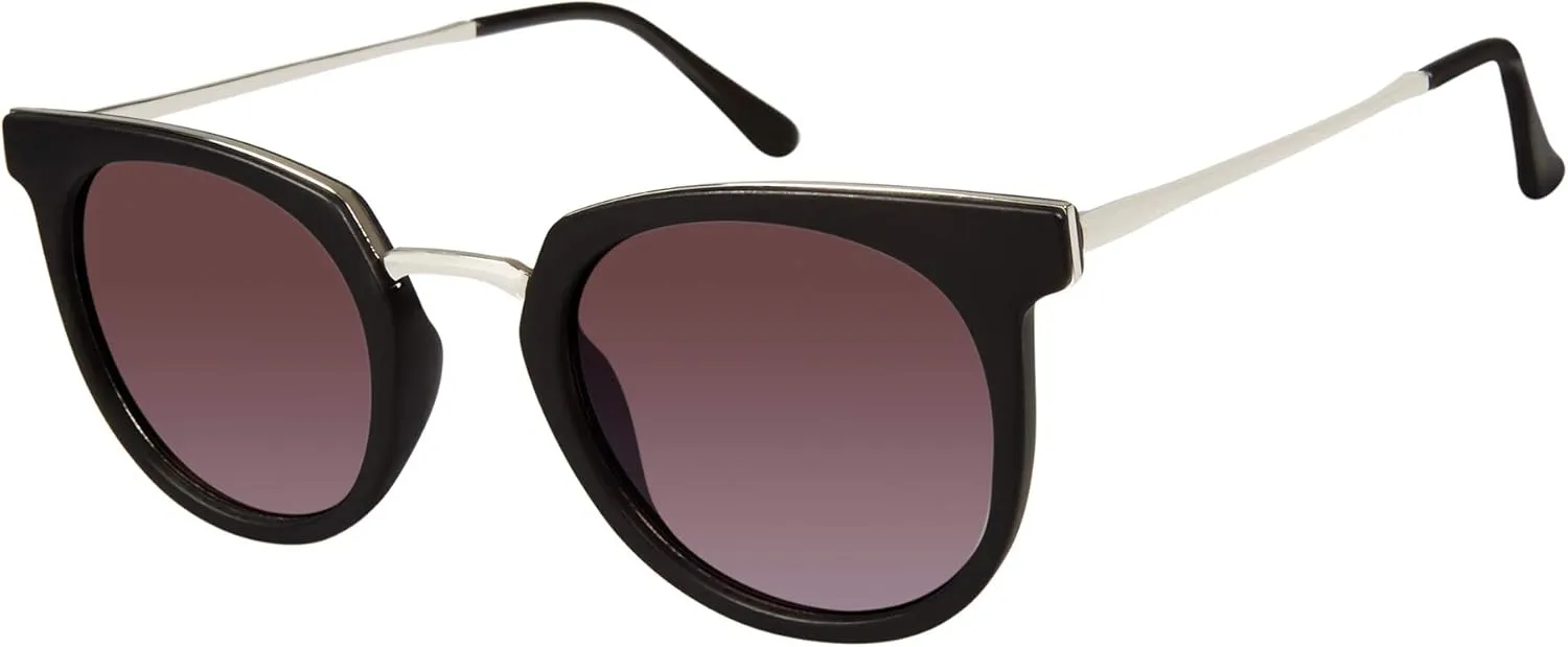 TAHARI Th713 Metal Bridged 100% Uv Protective Women's Round Sunglasses. Elegant Gifts for Her, 48 Mm