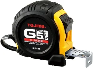 TAJIMA Tape Measure - 5.5m x 1 inch G-Series Measuring Tape with Metric Scale & Acrylic Coated Blade - G-5.5MBW