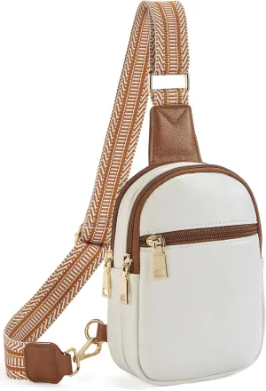 Telena Small Sling Bag for Women Vegan Leather Fashionable Fanny Pack Crossbody Bags for Women for Travel