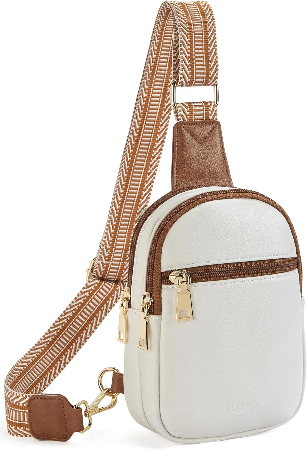 Telena Small Sling Bag for Women Vegan Leather Fashionable Fanny Pack Crossbody Bags for Women for Travel