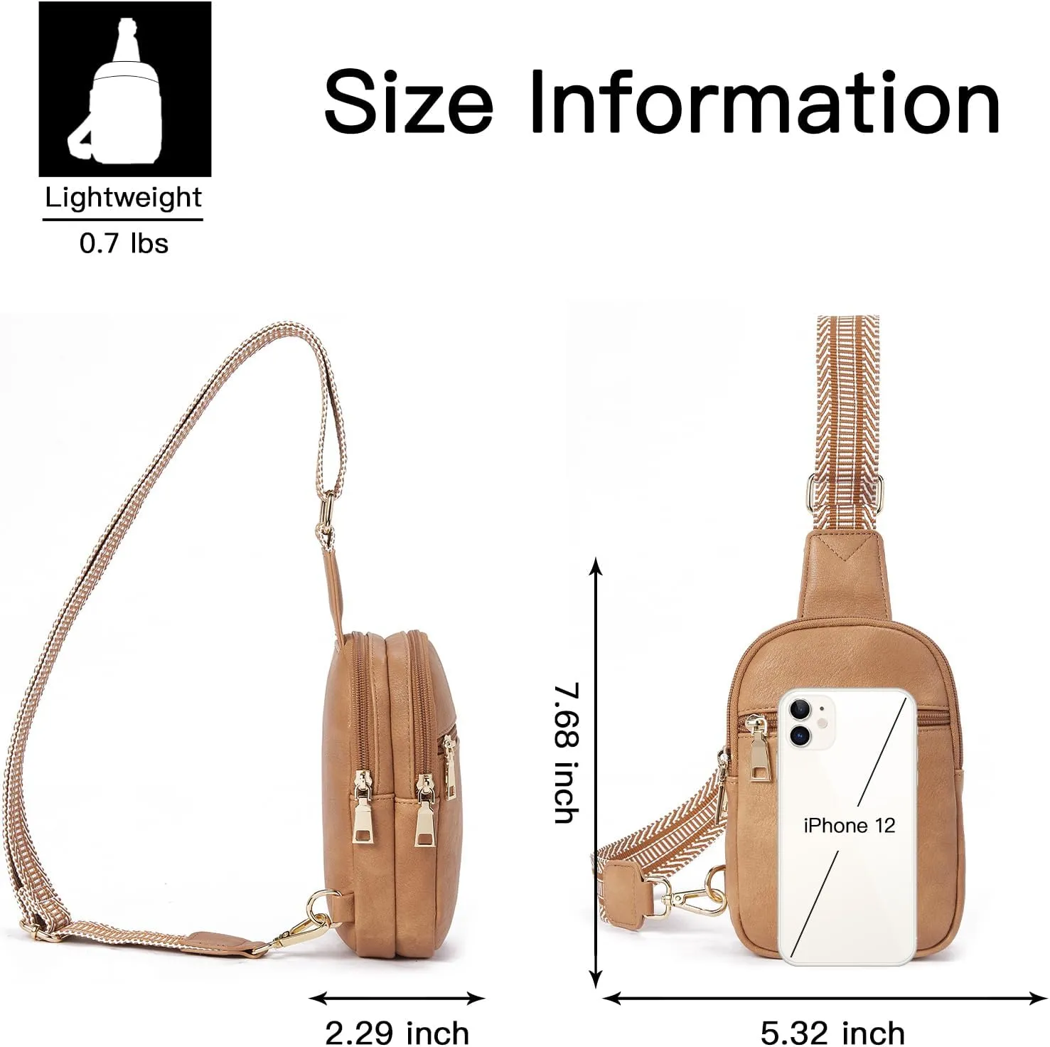 Telena Small Sling Bag for Women Vegan Leather Fashionable Fanny Pack Crossbody Bags for Women for Travel