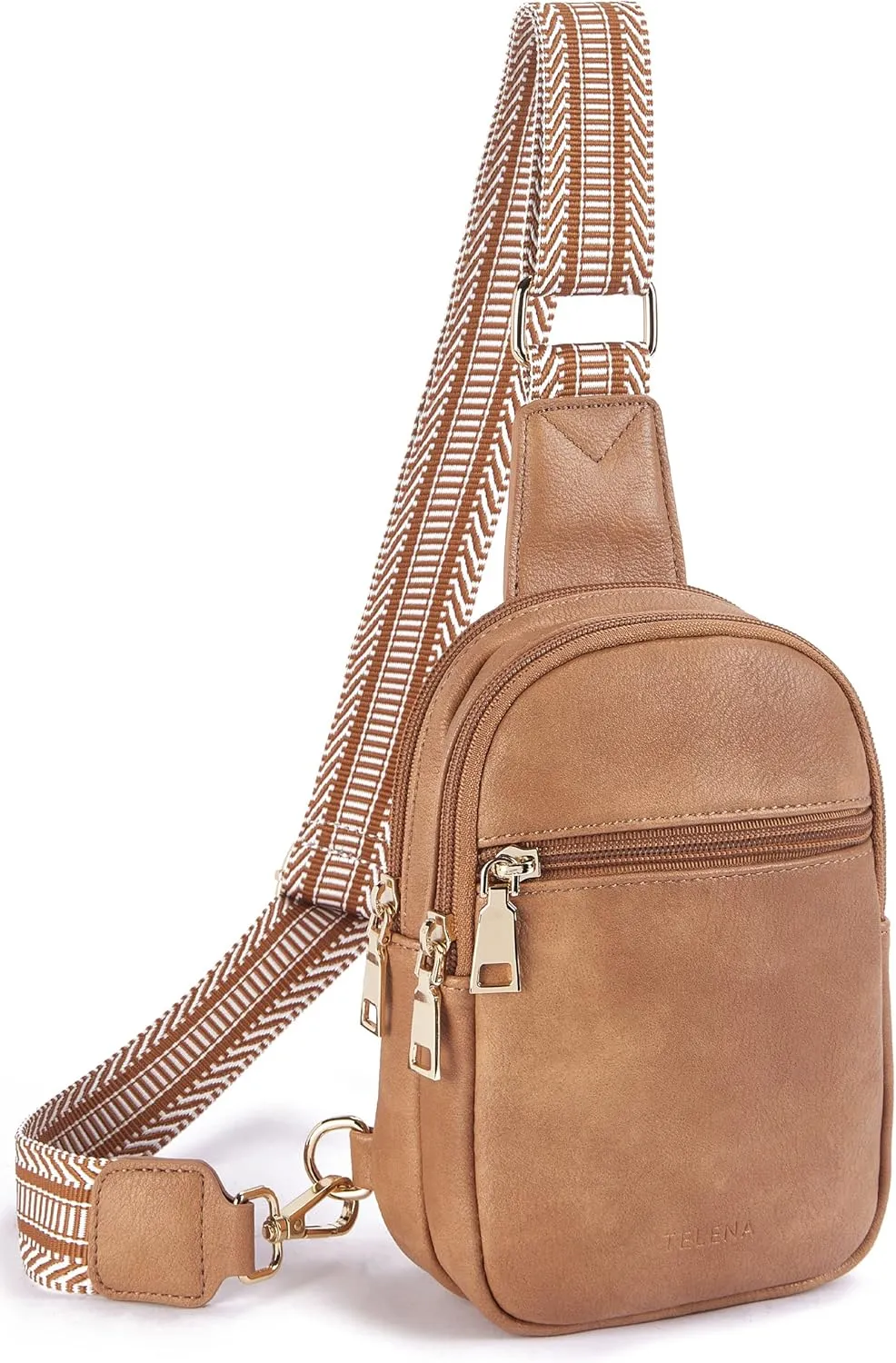Telena Small Sling Bag for Women Vegan Leather Fashionable Fanny Pack Crossbody Bags for Women for Travel